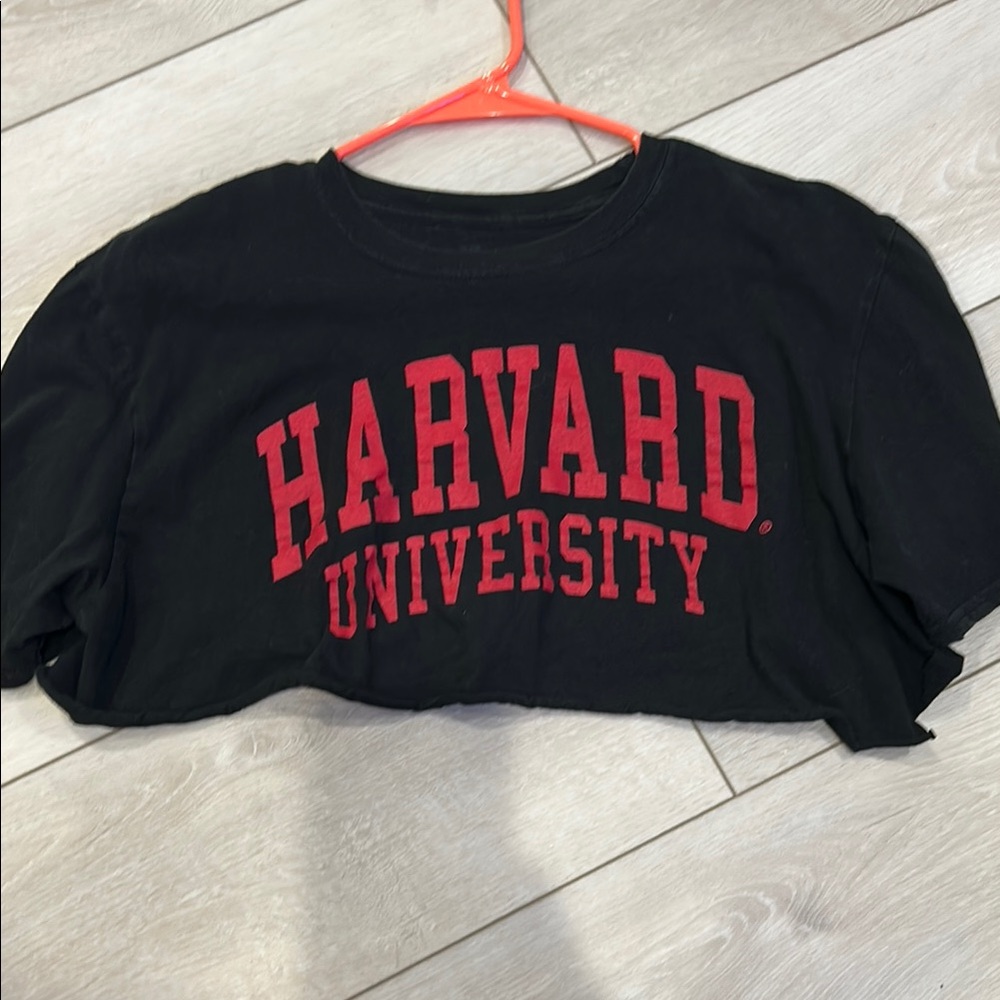 Harvard University Black Crop Top